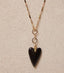 Black Agate Heart Necklace