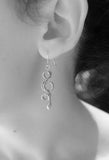 Silver Coiled Snake Earrings