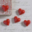 Red Opaque Glass Heart