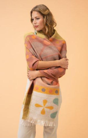 Petal Mix Oversized Fair Isle Scarf