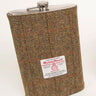Gigantic Olive Harris Tweed Hip Flask