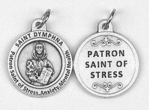 St Dymphna Round Italian Medal (Stress)