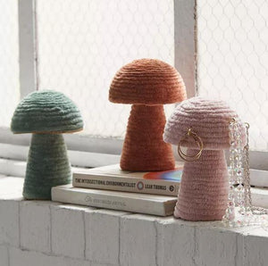 Blush Pink Mushroom Jewelry Holder