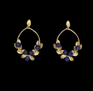 Blueberry Oval Post Earrings