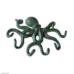 Green Cast Iron Octopus Hook