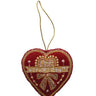 Velvet Beaded Heart Ornament