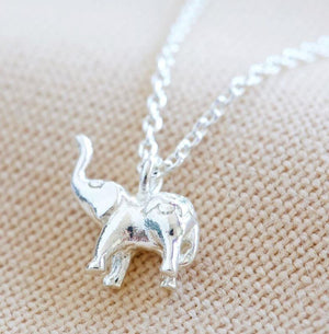 Tiny Elephant Silver Necklace