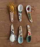 Floral Design Ceramic Spoon