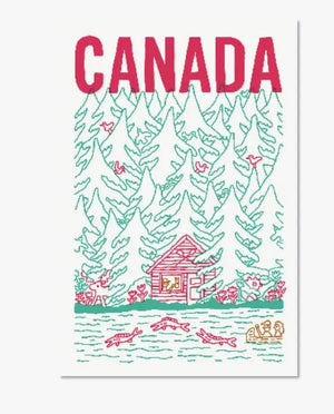 Cabane Au Canada Postcard