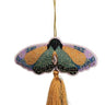 Embroidered Butterfly ornament with Tassles