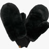 Black Faux Fur Mittens