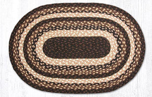 Mocha & Frappucino Braided Oval Rug 20" x 30"