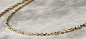 Stainless Steel Rope Chain Gold