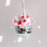 Hearts Cowboy Hat Disco Ornament
