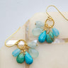 Turquoise Cluster Earrings