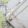 Champagne Pearl & Gold Necklace