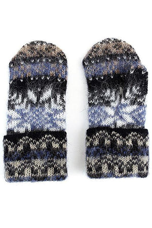 Nordic Icelandic Wool Snowflake Mittens