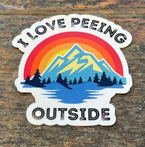 Love Peeing Outside Sticker