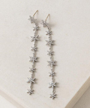 Silver Solaris Star Earrings