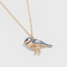 Blue Tit Enamel Bird Necklace