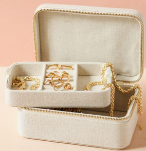 Linen Jewelry Case