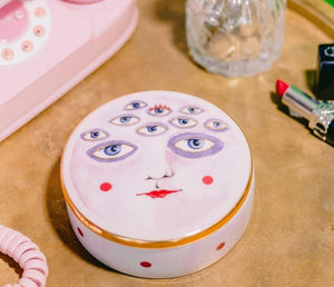 Moon Pie Ceramic Trinket Box