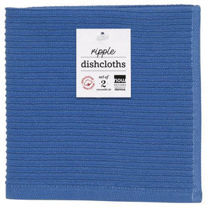 Ripple Royal Blue Dish Cloth Set of 2