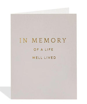 In Memory of a Life Well Lived Card