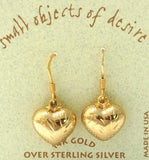 Gold Heart Dangle Earrings