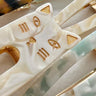 Pearl White Cat Face Hair Clip
