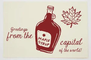 Greetings Maple Syrup Postcard