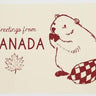 Greetings From Canada With Beaver Postcard