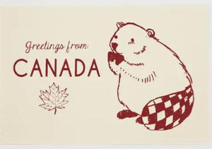 Greetings From Canada With Beaver Postcard