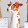Hand-Painted Cow Vase