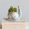 Stoneware Snail Planter