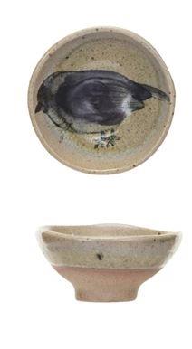 Bird Stoneware Pinch Bowl