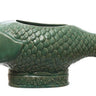 Green Stoneware Fish Planter