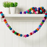 Rainbow Felt Ball Garland