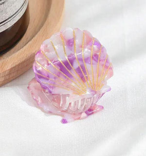 Violet Sea Shell Hair Claw