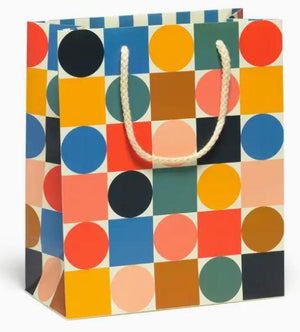 Colorful Circles and Squares Medium Gift Bag