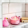 Fuchsia Pink 3oz Glass Candle Desert Peach