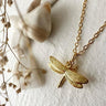 Dragonfly Necklace Gold