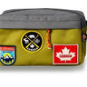 Travel Bag with Canada Patches Mustard