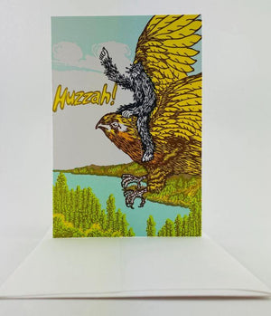 Huzzah Falcon and Sasquatch Card