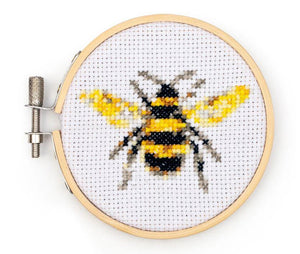 Bee Mini Embroidery Cross Stitch Kit