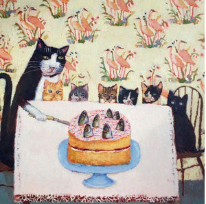 Cats and Cake Birthday Card