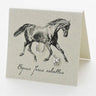 Horse & Horseshoe Silver Stud Earrings