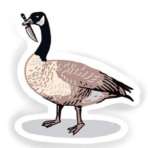 Canada Goose with Knife Sticker