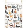 Cat Alphabet Tea Towel