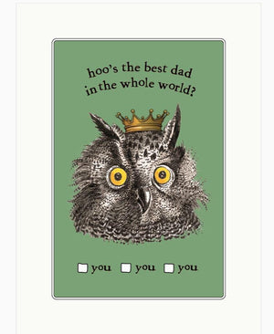 Hoo's the Best Dad Card